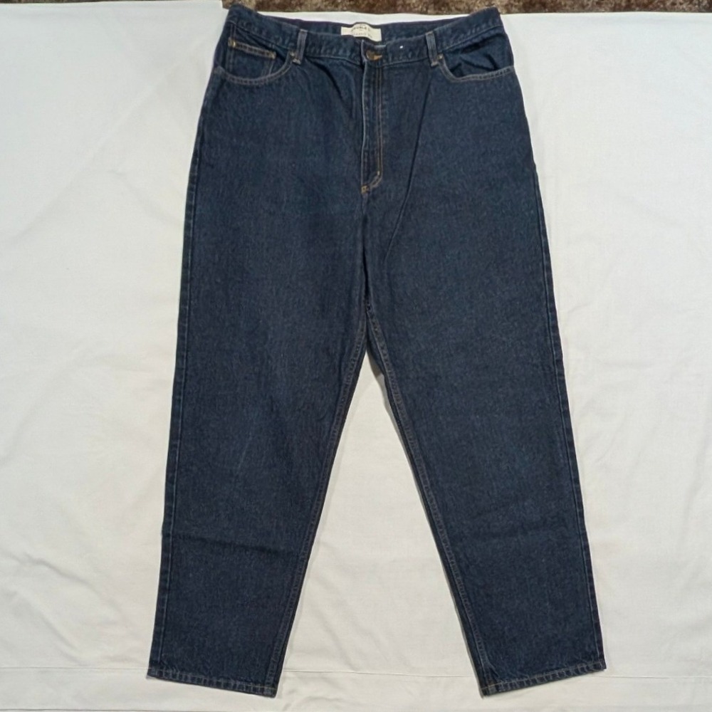 L.L. Bean Double L Relaxed Fit Jeans Dark Wash Denim High Rise Women's 20 M/T